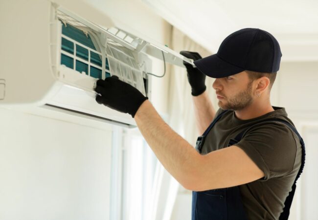 AC Repairman, Cleaning AC Unit